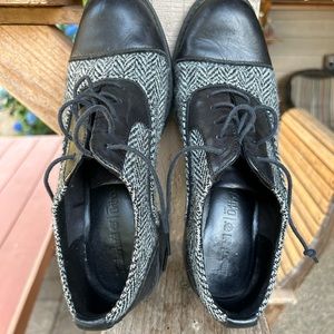 Timberland Harris Tweed Oxford shoes, leather toe heel. Sz 7.5
